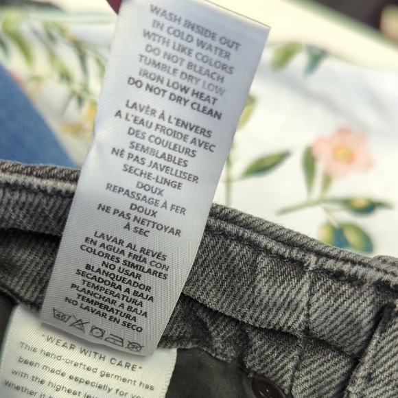 00630 Good American Slim Leg Denim Jeans Gray Size 0/25 classic preppy punk - Picture 9 of 9